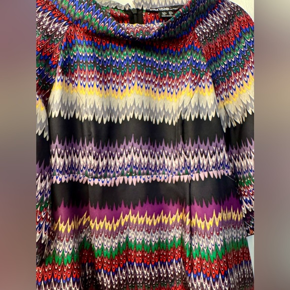 Kensie Multi-Colored Tunic with Bell Sleeves - Picture 5 of 5